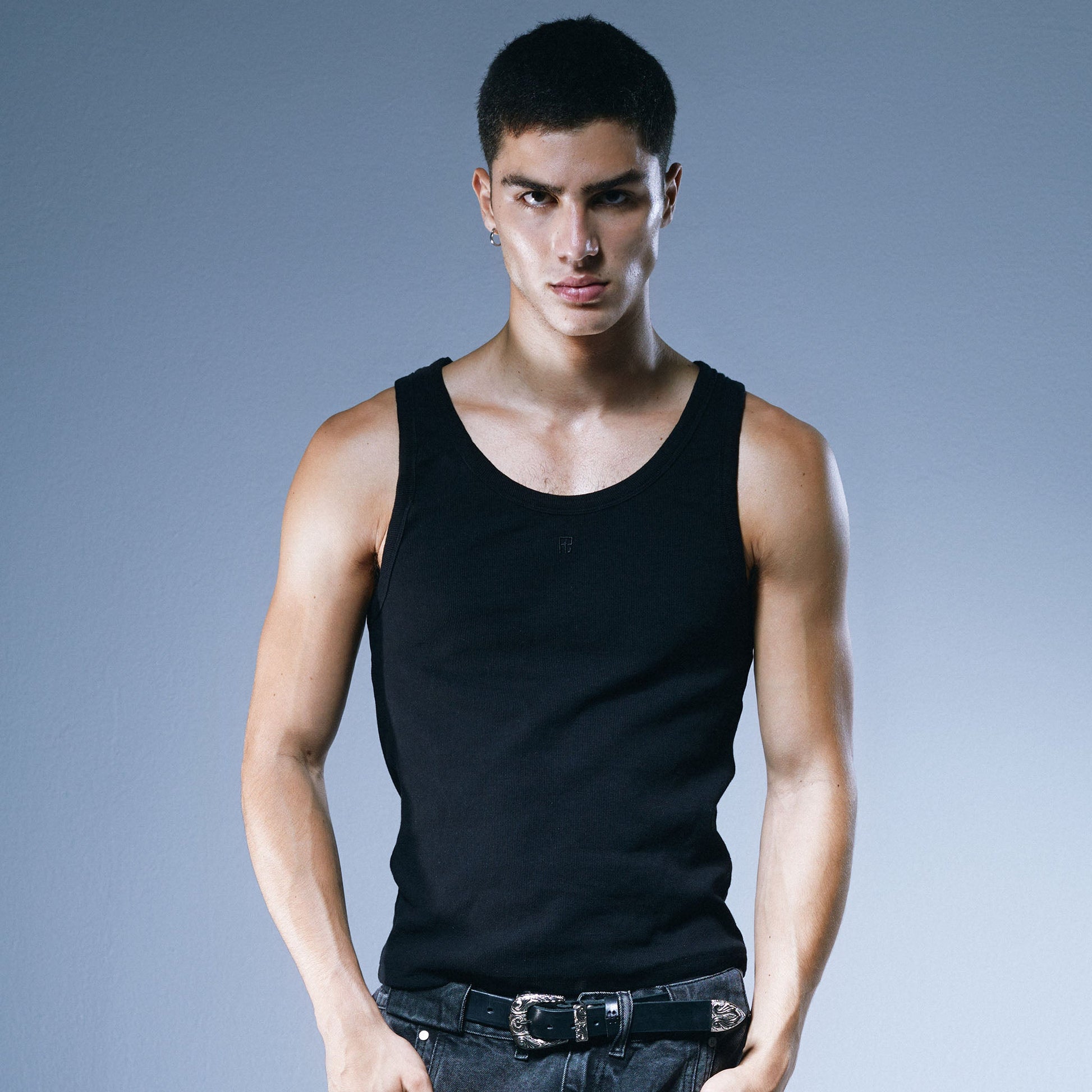 Gene Tank Top Black - Aiush Refugee