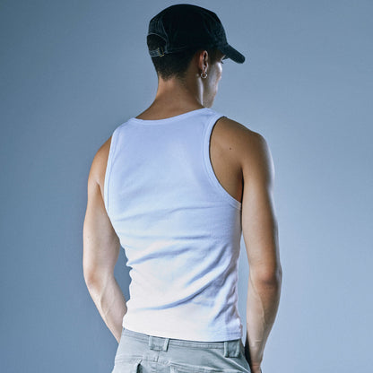 Gene Tank Top White - Aiush Refugee